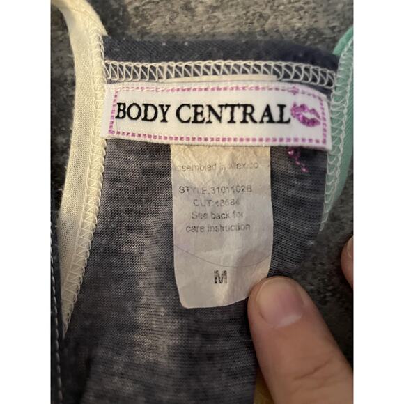 Body Central Tube Maxi Dress Medium Rainbow Spaghetti Strap Indie Y2K Vintage - Picture 4 of 7